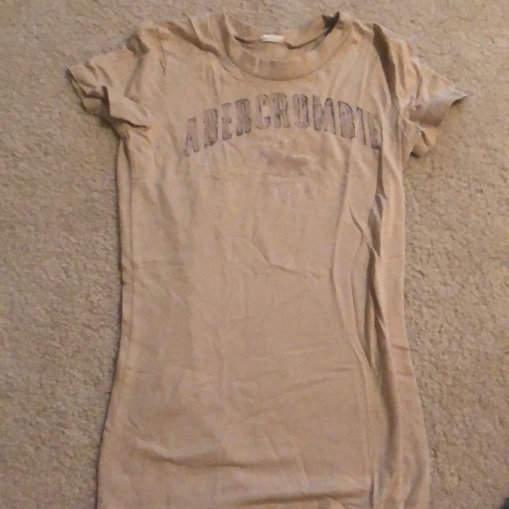 Abercrombie and Fitch tan t-shirt size S